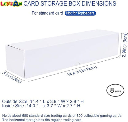 Trading-Card Storage Box, 8-Pack • 1000 Count Corrugated Cardboard Storage Box with dividers & labels for TCG/Magic/Mtg storage and Collection, 14.4 INCH Horizontal nirvanaguru