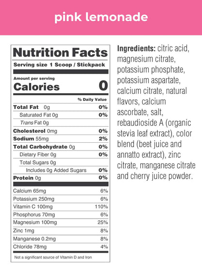 Ultima Replenisher Electrolyte Hydration Drink Mix, Pink Lemonade, 20 Serving Stickpack Box - Sugar Free, 0 Calories, 0 Carbs - Gluten-Free, Keto, Non-GMO, Vegan - Nirvana Guru