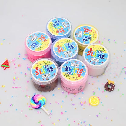 7 Pack Cake Butter Slime Kits, Soft and Non-Sticky Slime Kit Party Favors for Girls and Boys nirvanaguru