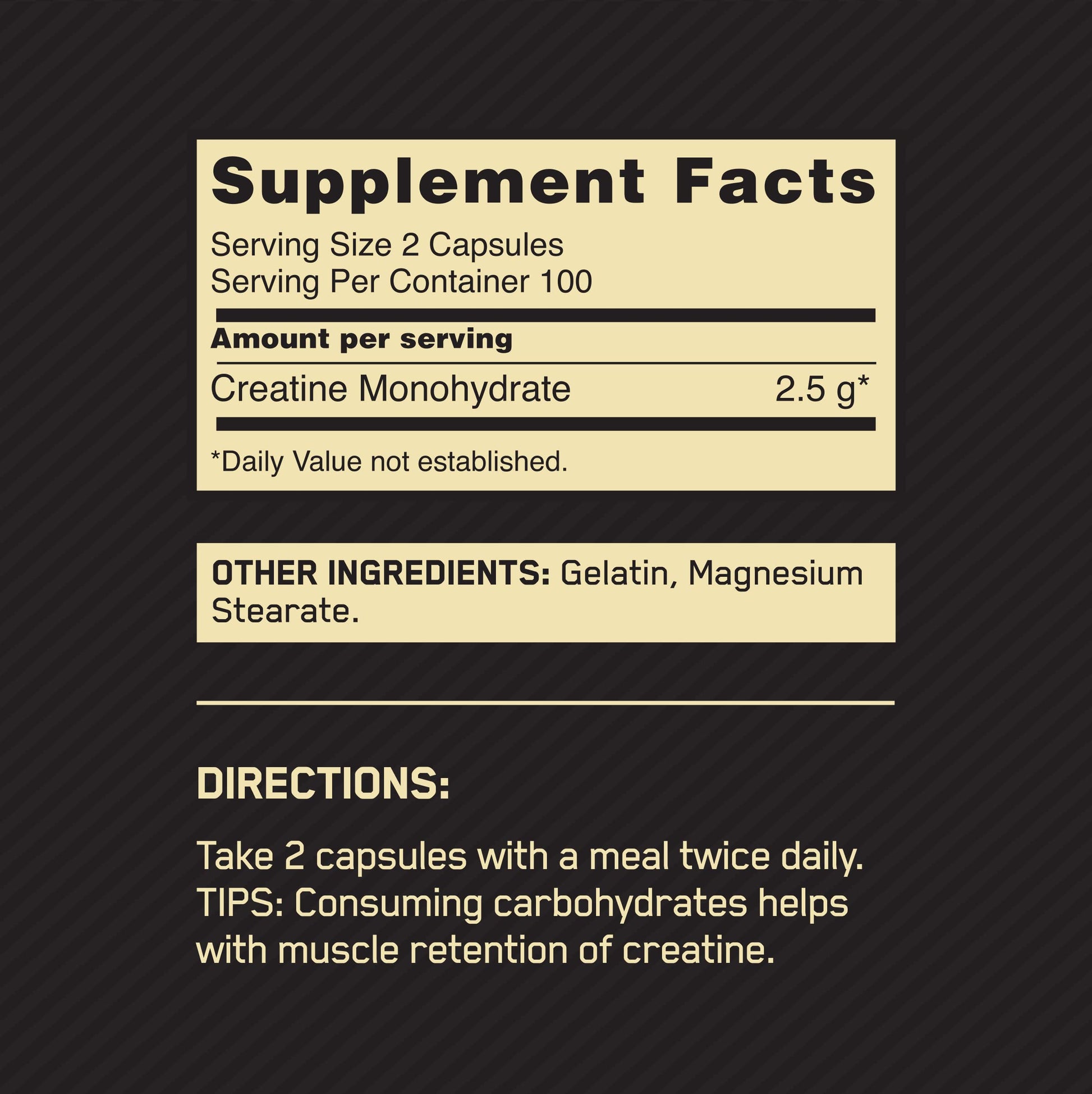 Optimum Nutrition Micronized Creatine Monohydrate Capsules, Keto Friendly, 2500mg, 100 Capsules - Nirvana Guru