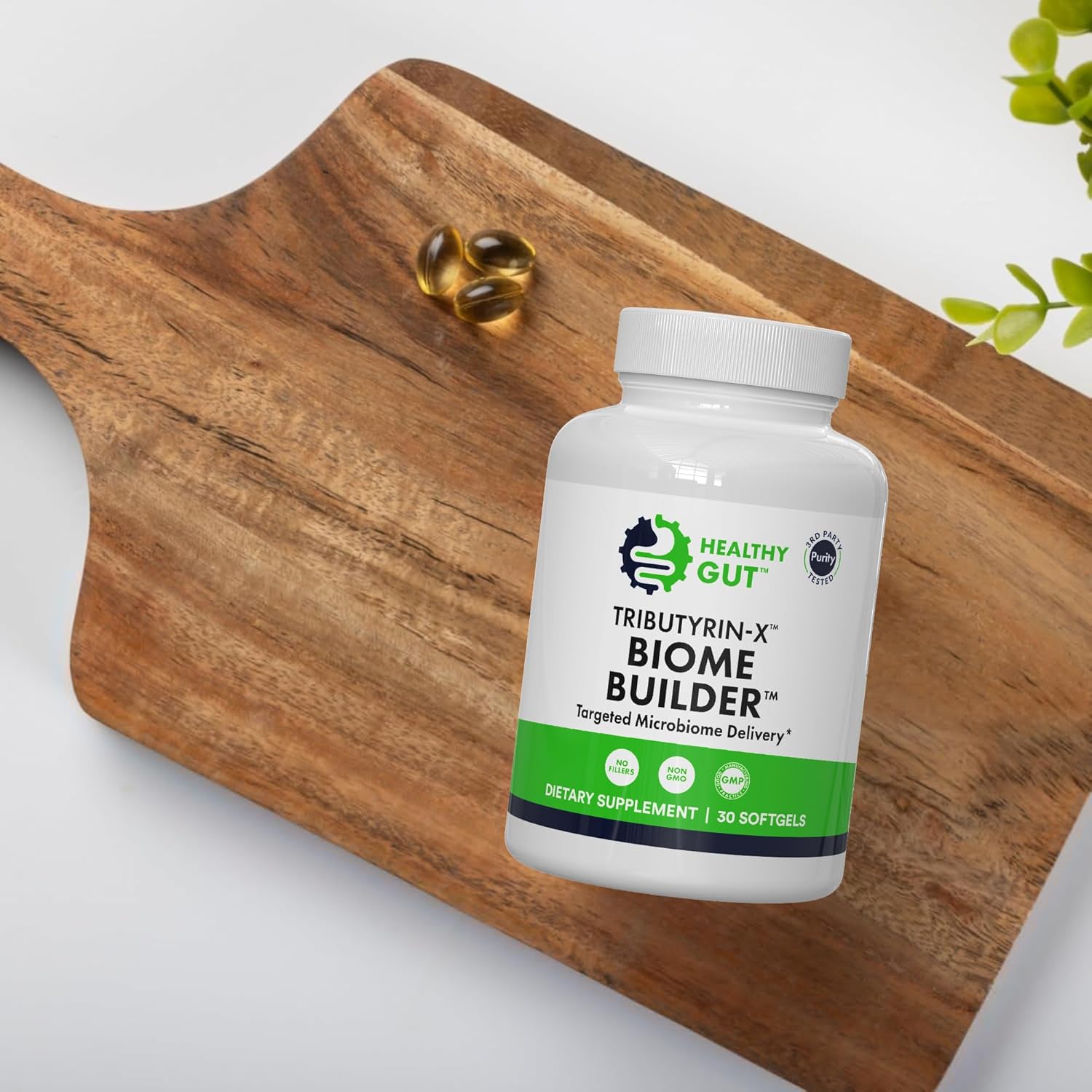 Tributyrin-X | Most Bioavailable Butyrate Postbiotic for Gut Health & Leaky Gut Support | 99% Pure w/Zero Odor | 30 Softgels Nirvana Guru