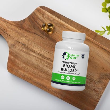 Tributyrin-X | Most Bioavailable Butyrate Postbiotic for Gut Health & Leaky Gut Support | 99% Pure w/Zero Odor | 30 Softgels Nirvana Guru