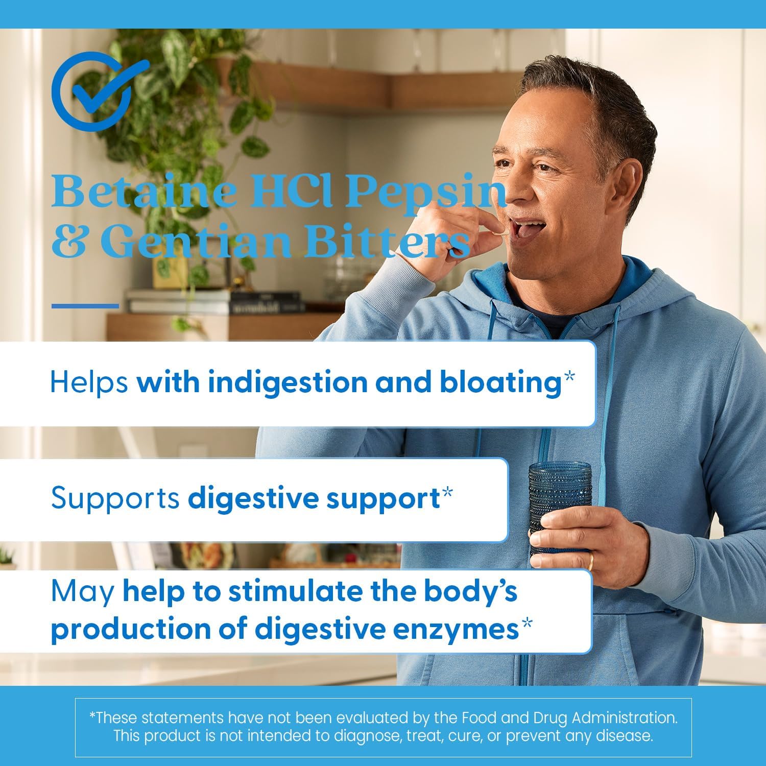 Doctor's Best Betaine HCI Pepsin & Gentian Bitters, Digestive Enzymes for Protein Breakdown & Absorption, Non-GMO, Gluten Free, 360 Count (Pack of 1) - Nirvana Guru