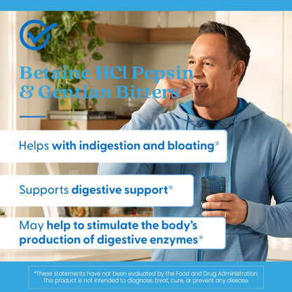 Doctor's Best Betaine HCI Pepsin & Gentian Bitters, Digestive Enzymes for Protein Breakdown & Absorption, Non-GMO, Gluten Free, 360 Count (Pack of 1) - Nirvana Guru