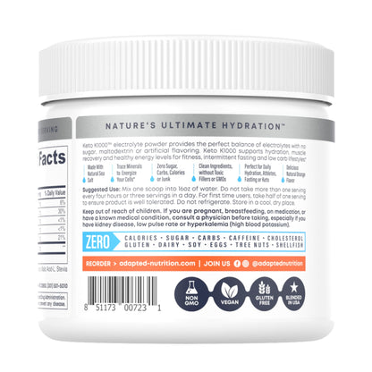 Hi-Lyte Keto K1000 Electrolyte Powder | Raspberry Lemon | Hydration Supplement Drink Mix | Boost Energy & Beat Leg Cramps | No Sugar, No Maltodextrin | 50 Servings