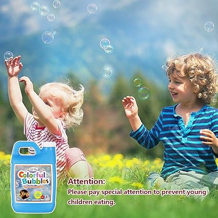 Lulu Home Concentrated Bubble Solution, 1 L/ 33.8 OZ Refill for Bubble Machines, Giant Wands, and Blowers - Up to 2.5 Gallons for Kids' Birthday Parties nirvanaguru