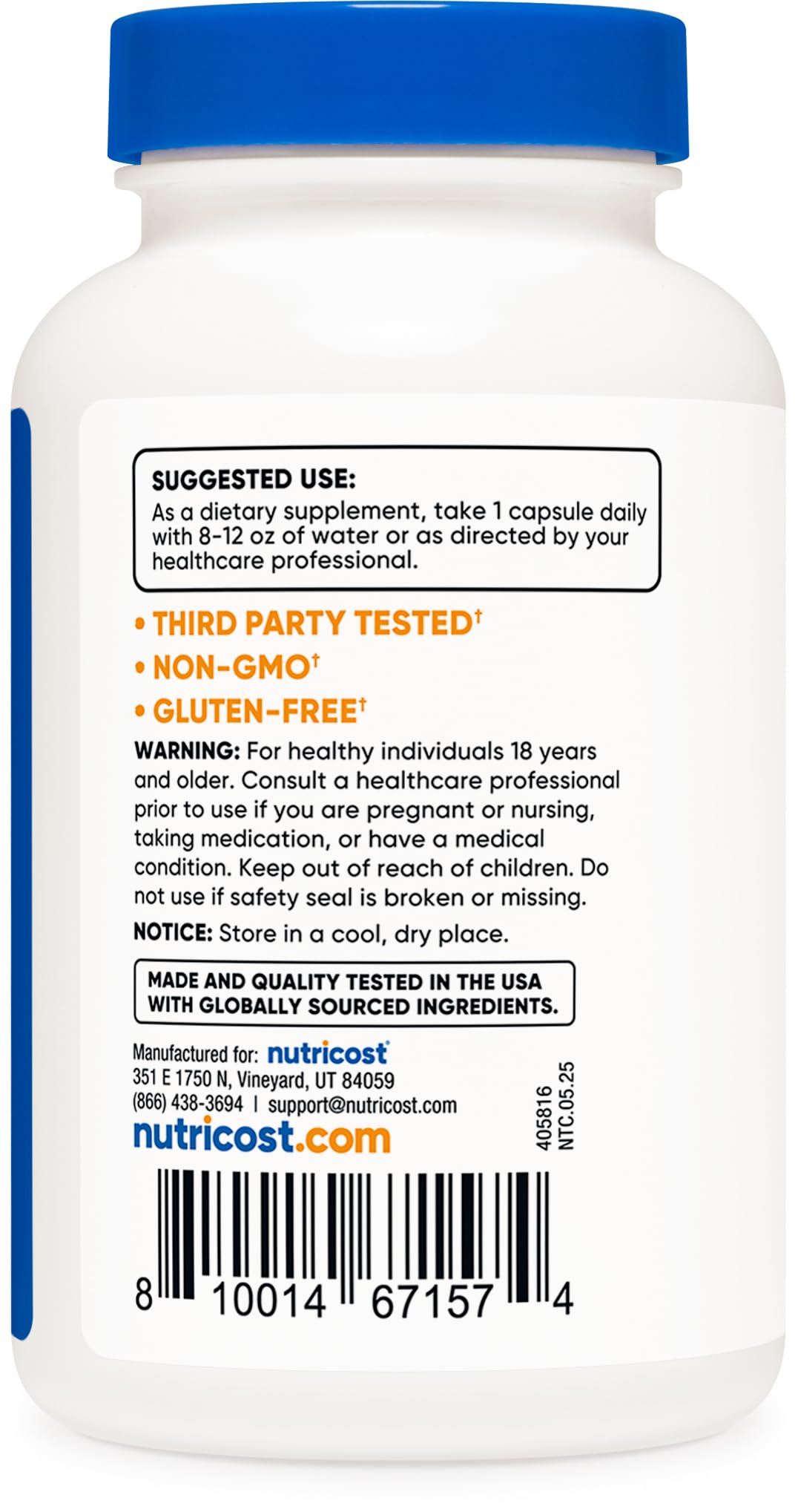 Nutricost Vitamin C with Rose HIPS 1025mg, 240 Capsules - Vitamin C 1,000mg, Rose HIPS 25mg, Premium, Non-GMO, Gluten Free Supplement Nirvana Guru