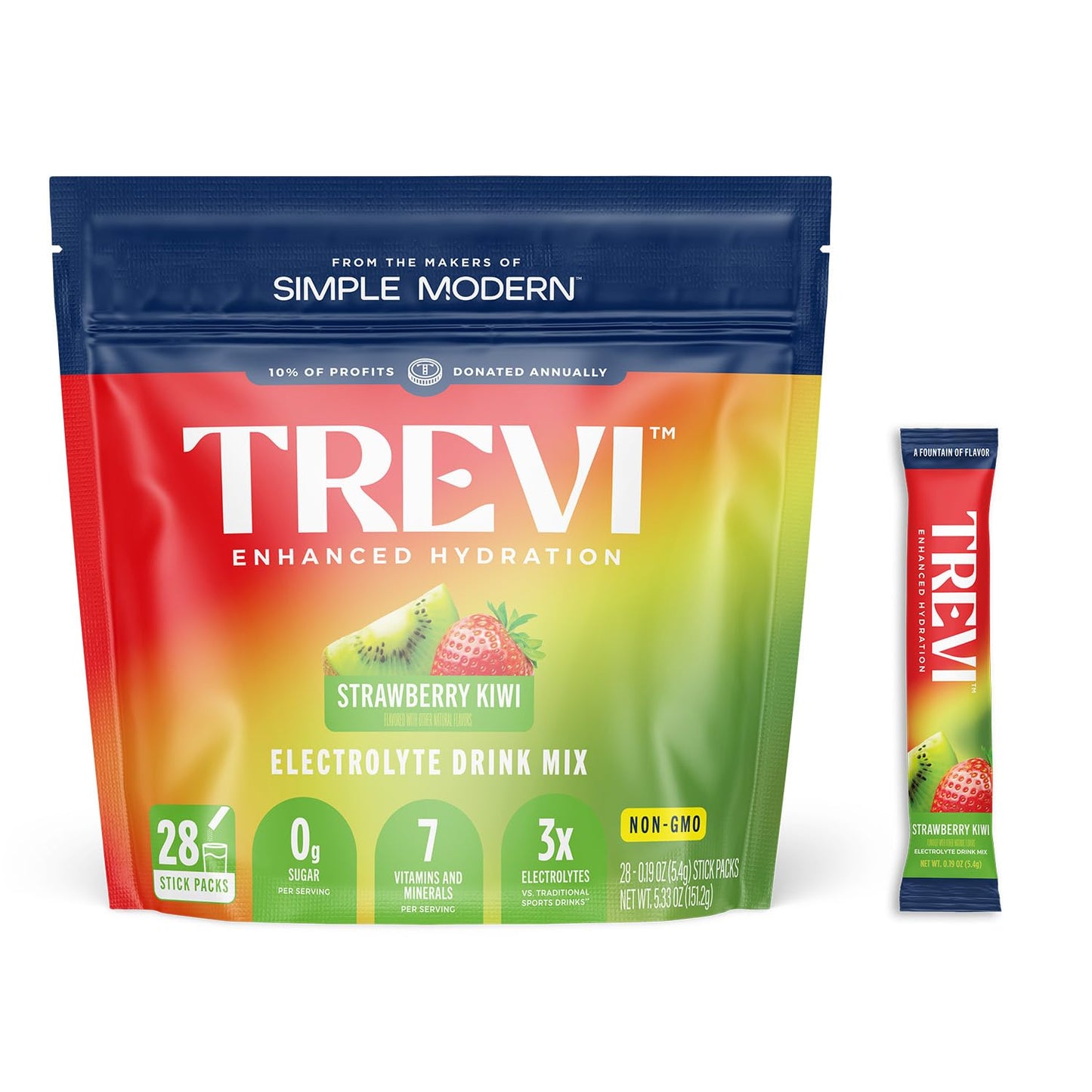 TREVI™ Sugar Free Electrolytes - Drink Mix Hydration Powder Packets - 28 Count - Variety Pack 1