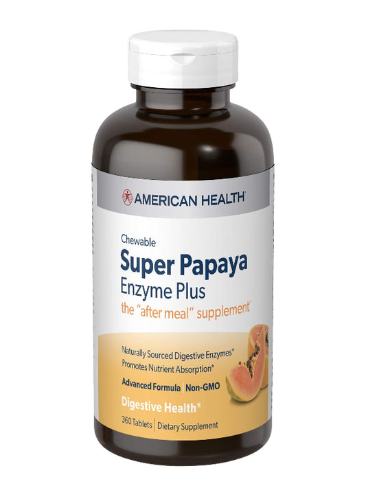 American Health, Super Papaya Enzyme Plus Chewable Tablets, 360 Count Nirvana Guru