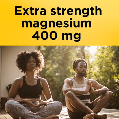 Nature Made Extra Strength Magnesium Oxide 400 mg, Magnesium Supplement for Muscle, Nerve, Bone and Heart Support, 110 Softgels, 110 Day Supply - Nirvana Guru