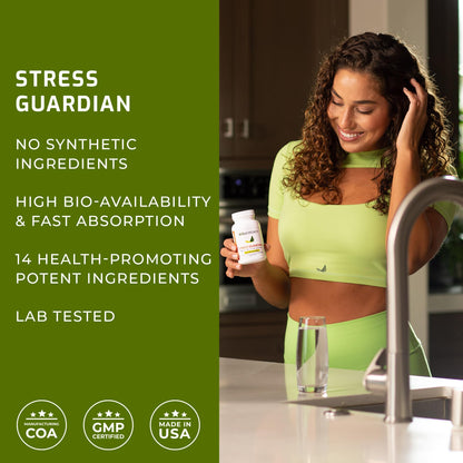 BIOptimizers Stress Guardian – Stress Relief Capsule – Rest Support Management - 90 Capsules Nirvana Guru