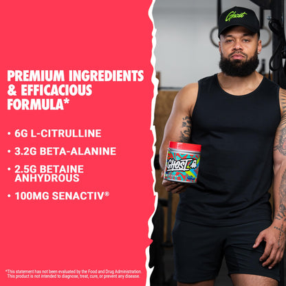 GHOST Legend Pre-Workout Powder, Blue Raspberry - 30 Servings – Pre-Workout for Men & Women with Choline, L-Citrulline, & Beta Alanine for Energy & Focus Nirvana Guru