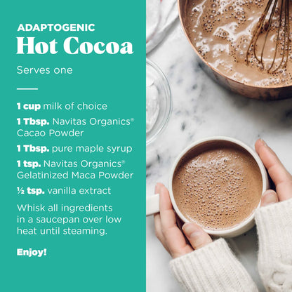 Navitas Organics Maca Powder – 100% Gelatinized Peruvian Maca for Adaptogen Smoothies, Lattes, Baking & More – Energize & Balance - USDA Organic, Non GMO, Vegan, Gluten Free (4oz. Bag, 23 Servings)