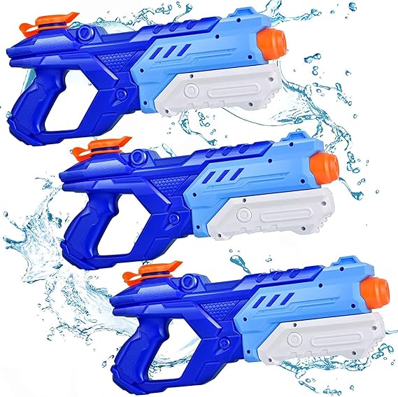 Quanquer 3 Pack Water Guns for Kids Adults - 600CC Squirt Water Toy Gun Super Blaster Soaker Long Range High Capacity Swimming Pool Beach Outdoor Fighting Toy for Boys Girls (Blue) nirvanaguru