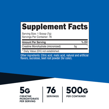 Nutricost Creatine Monohydrate Micronized Powder 500G, 5000mg Per Serv (5g) - 100 Servings, 17.9 Oz Nirvana Guru