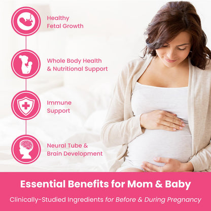 Prenatal Vitamin Gummies with DHA | Vegan Prenatal Vitamins for Women with Omega 3, Methylfolate, Choline & D3, Pregnancy Vitamins for Fetal Development | Gummy Multivitamin Supplement, 120 Count Nirvana Guru