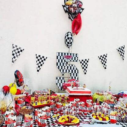 Piokio 100ft Black and White Checkered Flag Banner Racing Birthday Decorations, for Nascar Cars Party Supplies nirvanaguru