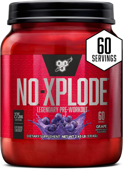 BSN N.O.-XPLODE Pre Workout Powder, Energy Supplement for Men and Women with Creatine and Beta-Alanine, Flavor: Fruit Punch, 30 Servings Nirvana Guru
