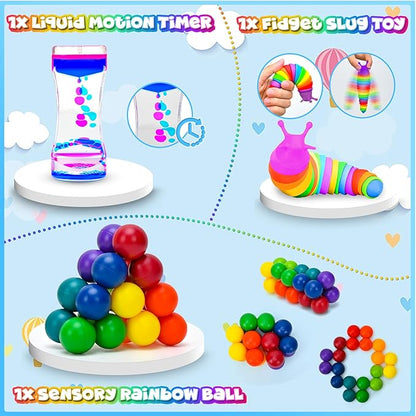 15Pack Fidget Toys Bulk for Adult Kid, Carnival Prizes Stress Anxiety Calm Down Sensory Autism ADHD Autistic Christmas Stocking Stuffer Gift Figette Classroom Treasure Box School Must Have Special Set nirvanaguru