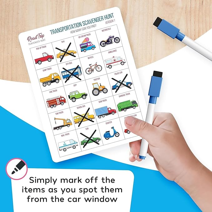WELL BALANCED Car Bingo - Road Trip Essentials: Car Activities and Games for Kids Ages 4-8 nirvanaguru