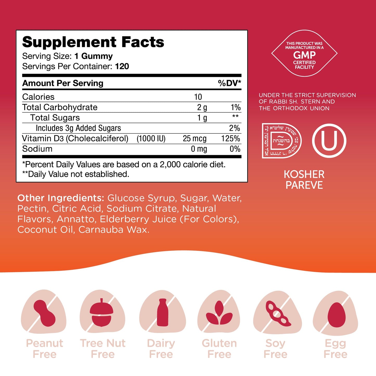 Zahler - Chapter One Vitamin D 3 1000 IU Gummies (60 Flavored Gummies) - Certified Kosher Chewable Vitamin D3 Gummies for Kids & Adults - VIT D3 Supplements - Made in USA Vitamin D Gummies - Nirvana Guru