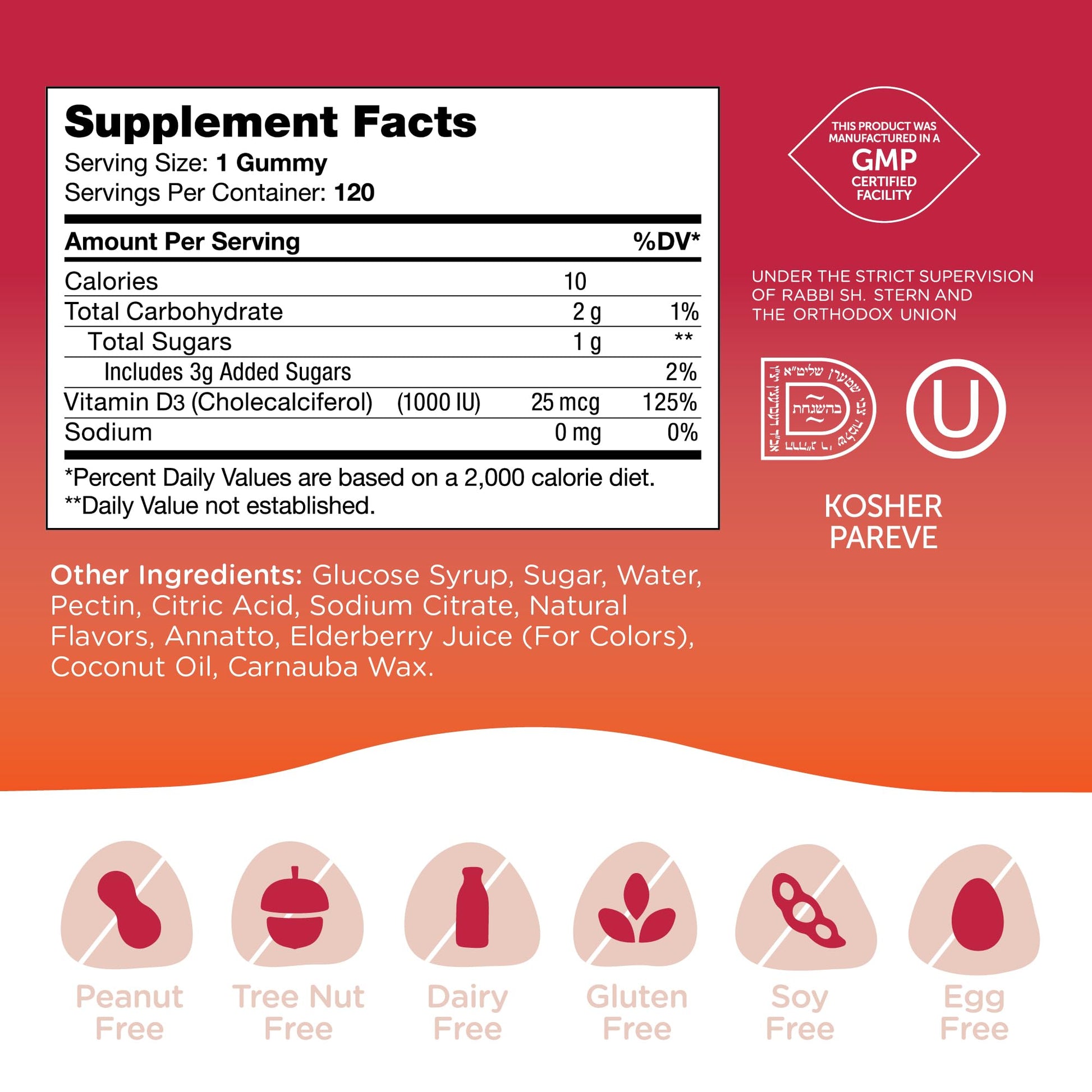 Zahler - Chapter One Vitamin D 3 1000 IU Gummies (60 Flavored Gummies) - Certified Kosher Chewable Vitamin D3 Gummies for Kids & Adults - VIT D3 Supplements - Made in USA Vitamin D Gummies - Nirvana Guru