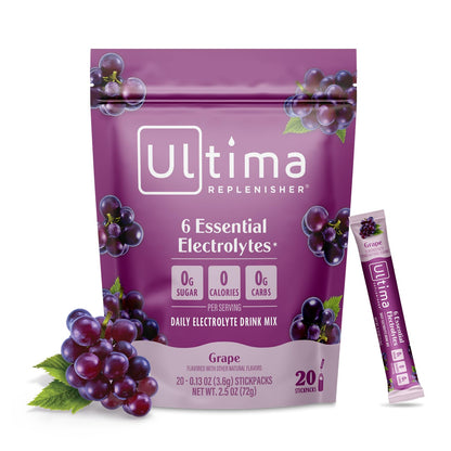 Ultima Replenisher Daily Electrolyte Powder Drink Mix – Sugar Free – Original Variety, 20 Stickpacks – Hydration Packets with 6 Electrolytes and Minerals – Keto Friendly, Vegan, Non-GMO - Nirvana Guru