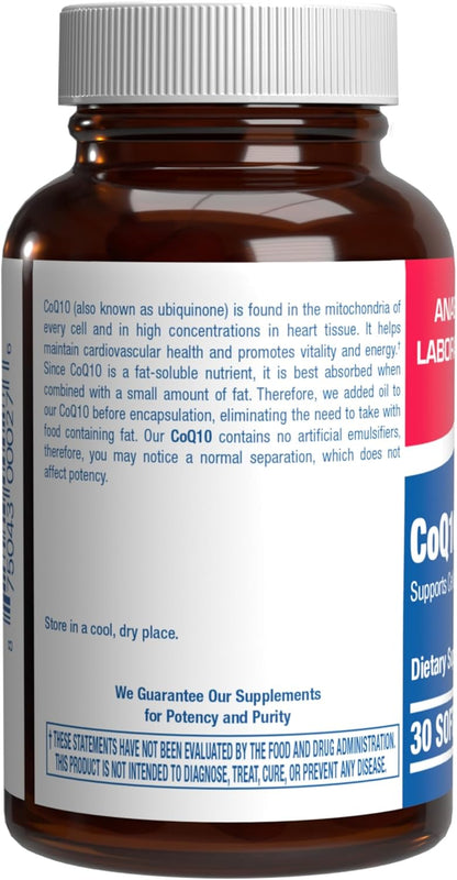 High Absorption CoQ10 100mg Softgels - Clinical Formula Coenzyme Q10 100mg for Skin Heart Energy Antioxidant and Brain Support - Easy to Swallow - Made in The USA in cGMP Facilities - 30 Servings Nirvana Guru