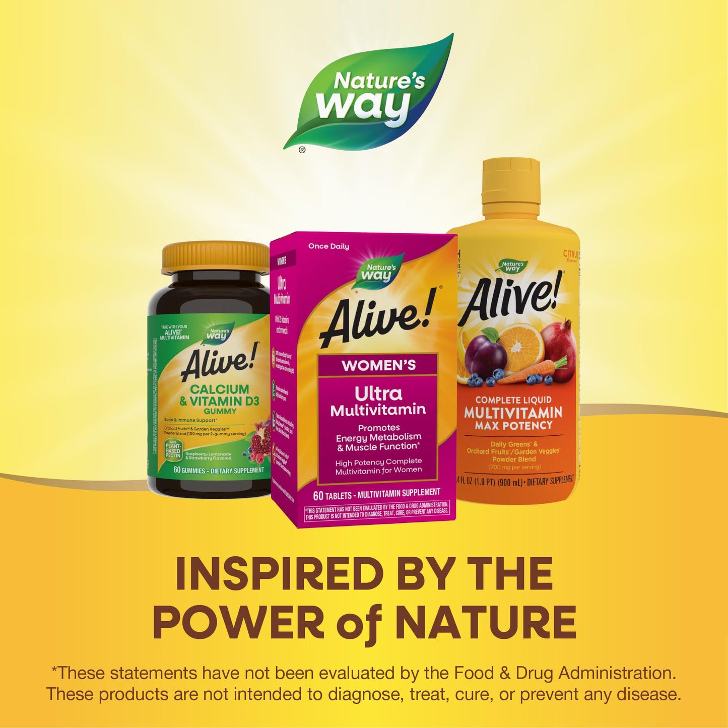 Nature's Way Alive! Women's Daily Ultra Multivitamin, High Potency Formula, Promotes Energy Metabolism and Muscle Function*, with Methylated B12, 60 Tablets - Nirvana Guru