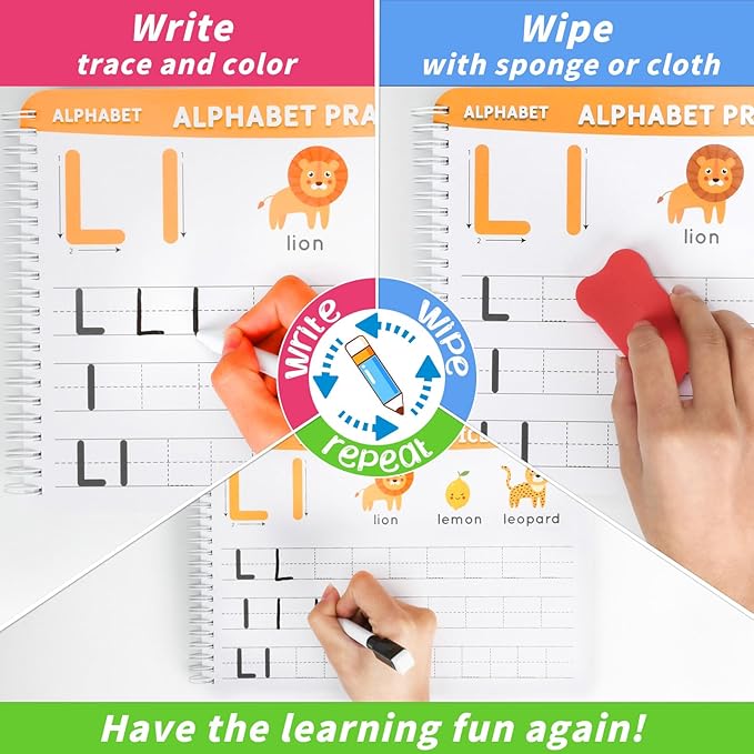 Preschool Learning Activities Educational Workbook: Preschool Handwriting Tracing Books | Autism Learning Materials | Alphabet Learning Toys | Pre k Workbooks | Montessori Busy Book for Kids Ages 3-5 nirvanaguru