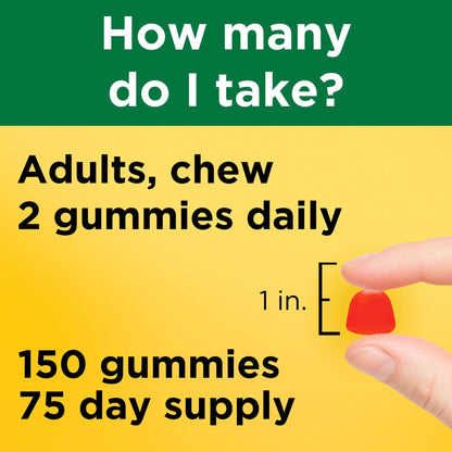 Nature Made Extra Strength Vitamin D3 5000 IU (125 mcg) per serving, Dietary Supplement for Bone, Teeth, Muscle and Immune Health Support, 150 Gummies, 75 Day Supply - Nirvana Guru