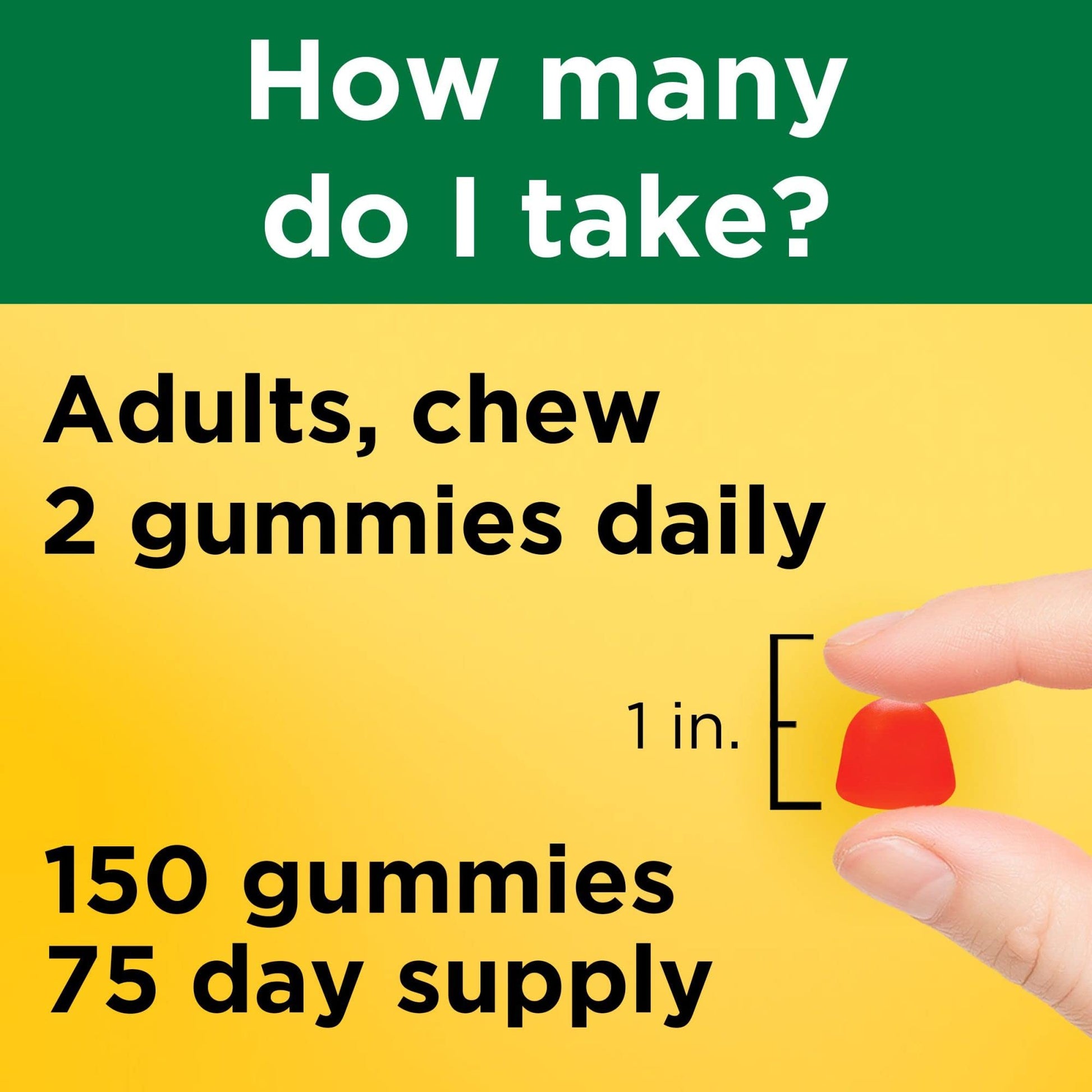 Nature Made Extra Strength Vitamin D3 5000 IU (125 mcg) per serving, Dietary Supplement for Bone, Teeth, Muscle and Immune Health Support, 150 Gummies, 75 Day Supply - Nirvana Guru