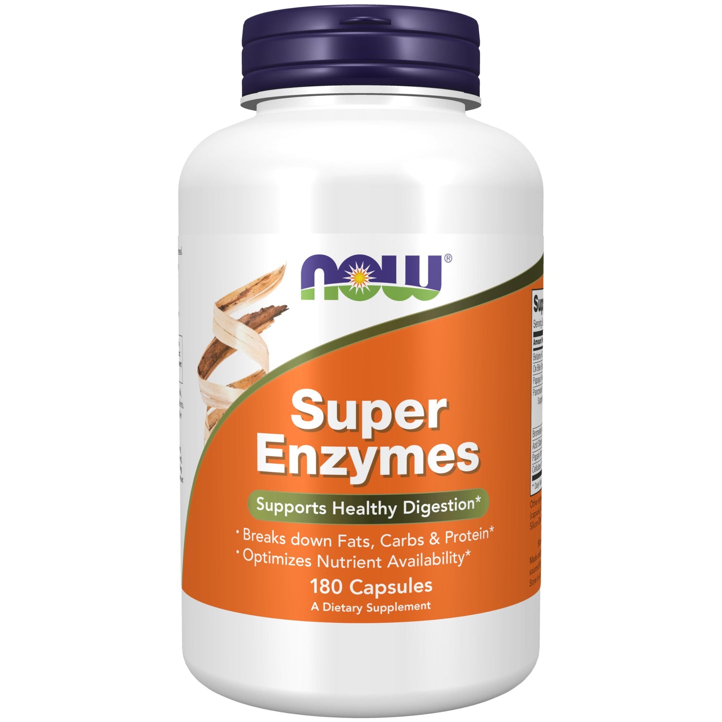 NOW Foods Supplements, Super Enzymes, Formulated with Bromelain, Ox Bile, Pancreatin and Papain,180 Capsules - Nirvana Guru