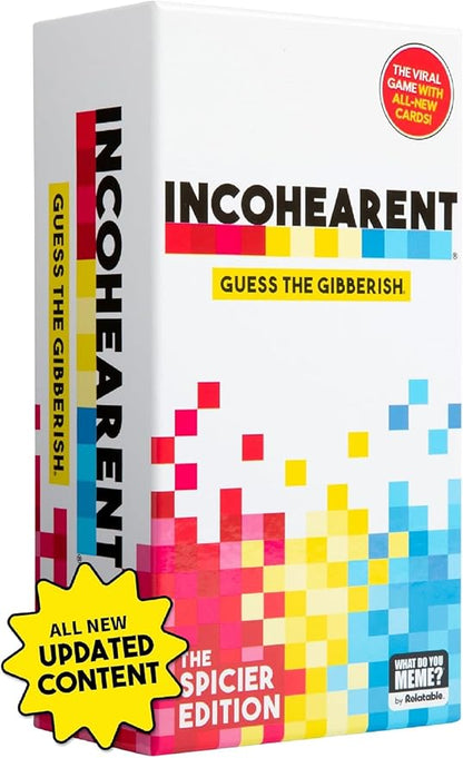 WHAT DO YOU MEME? Incohearent, The Guess The Gibberish Party Game by Relatable, A Funny Card Game for Adults, Great for Game Night Games, Includes 400 Cards, Instructions, and 1 Sand Timer nirvanaguru