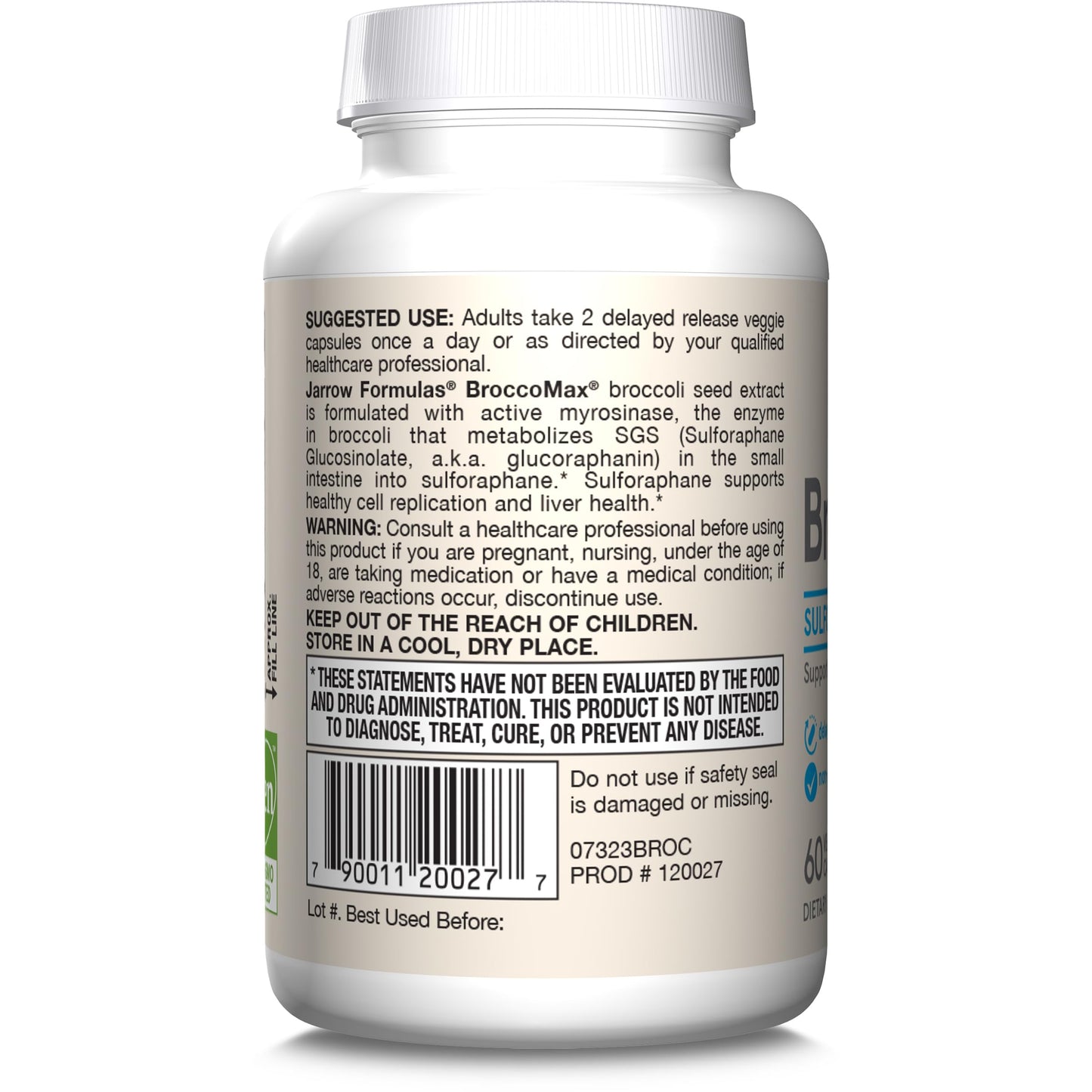 Jarrow Formulas BroccoMax Sulforaphane Glucosinolate 35 MG, Sulforaphane Generator Supports Liver Health, 120 Veggie Capsules, Up to a 60 Day Supply - Nirvana Guru