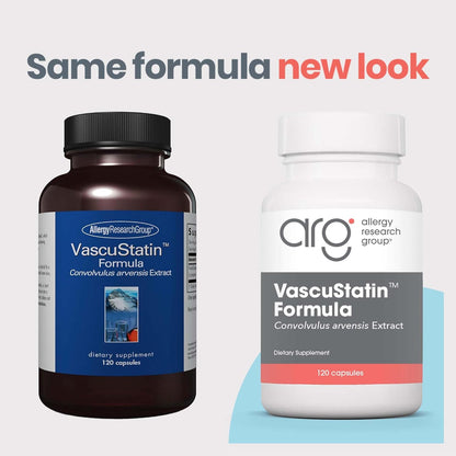 Allergy Research Group VascuStatin Formula Dietary Supplement - Convolvulus arvensis Extract, Healthy Vascularization Function, Phagocytic Activity, Lymphocyte Production - 120 Count Nirvana Guru