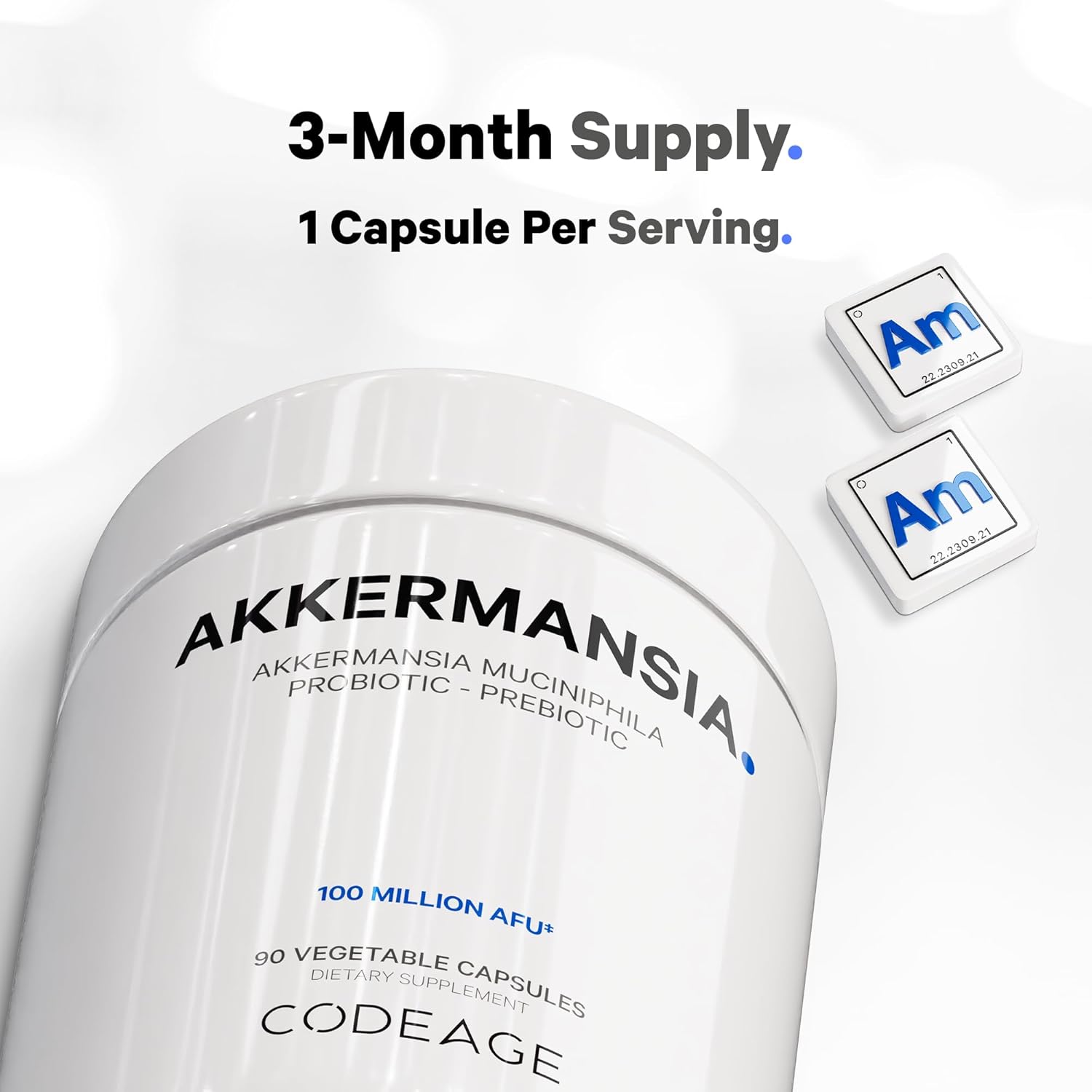 Codeage Akkermansia Muciniphila Probiotic Supplement - 3-Month Supply of Akkermansia & Chicory Inulin - Daily Synbiotic Probiotic Chicory Root - 100 Million AFUs - Gluten-Free - 90 Capsules - Nirvana Guru