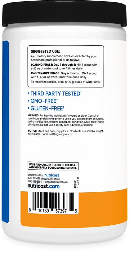 Nutricost Creatine Monohydrate Micronized Powder 500G, 5000mg Per Serv (5g) - 100 Servings, 17.9 Oz Nirvana Guru