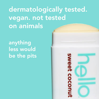 hello Sweet Coconut Deodorant With Shea Butter for Women + Men, Aluminum Free, Baking Soda Free, Parabens Free, 24 Hour Odor Protection, 2.6 Ounce, 2 Pack Nirvana Guru