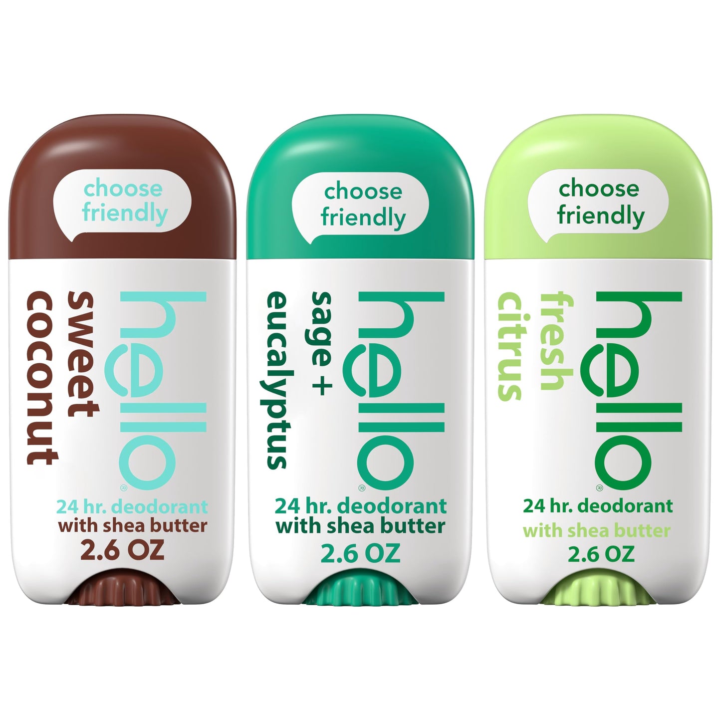 hello Sweet Coconut Deodorant With Shea Butter for Women + Men, Aluminum Free, Baking Soda Free, Parabens Free, 24 Hour Odor Protection, 2.6 Ounce, 2 Pack Nirvana Guru
