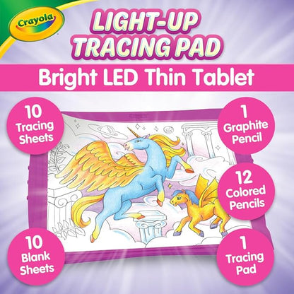 Crayola Light Up Tracing Pad - Pink, Writing & Drawing Art Kit for Kids & Adults, Kids Toys, Tracing Light Box Table, Holiday & Christmas Gifts for Girls & Boys, 6+ Nirvana Guru