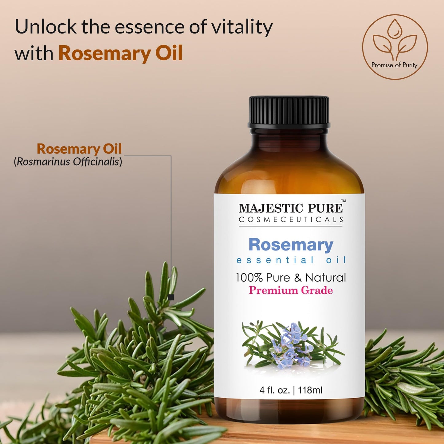 Majestic Pure Lavender Essential Oil with Glass Dropper | 100% Pure and Natural Lavender Oil | Premium Grade Essential Oils for Diffusers, Skin, Aromatherapy, Massage | 4 Fl Oz - Nirvana Guru