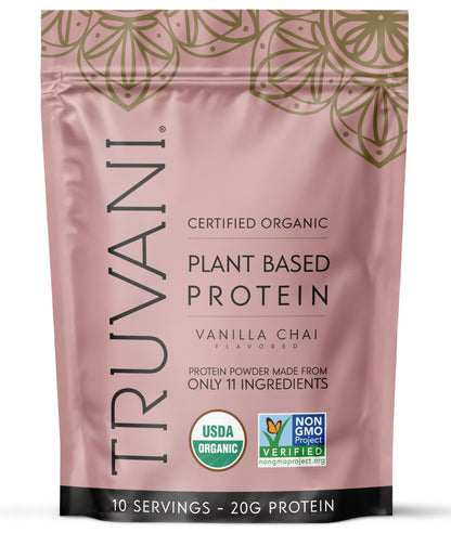Truvani Vegan Protein Powder | Vanilla | 20g Organic Plant Based Protein | 18 Servings | Keto | Gluten & Dairy Free | Low Carb | No Added Sugar