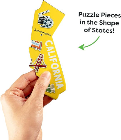 Momo & Nashi US Map Puzzle & World Map Puzzle - Childrens Jigsaw Geography Puzzles for Kids Learning Games nirvanaguru