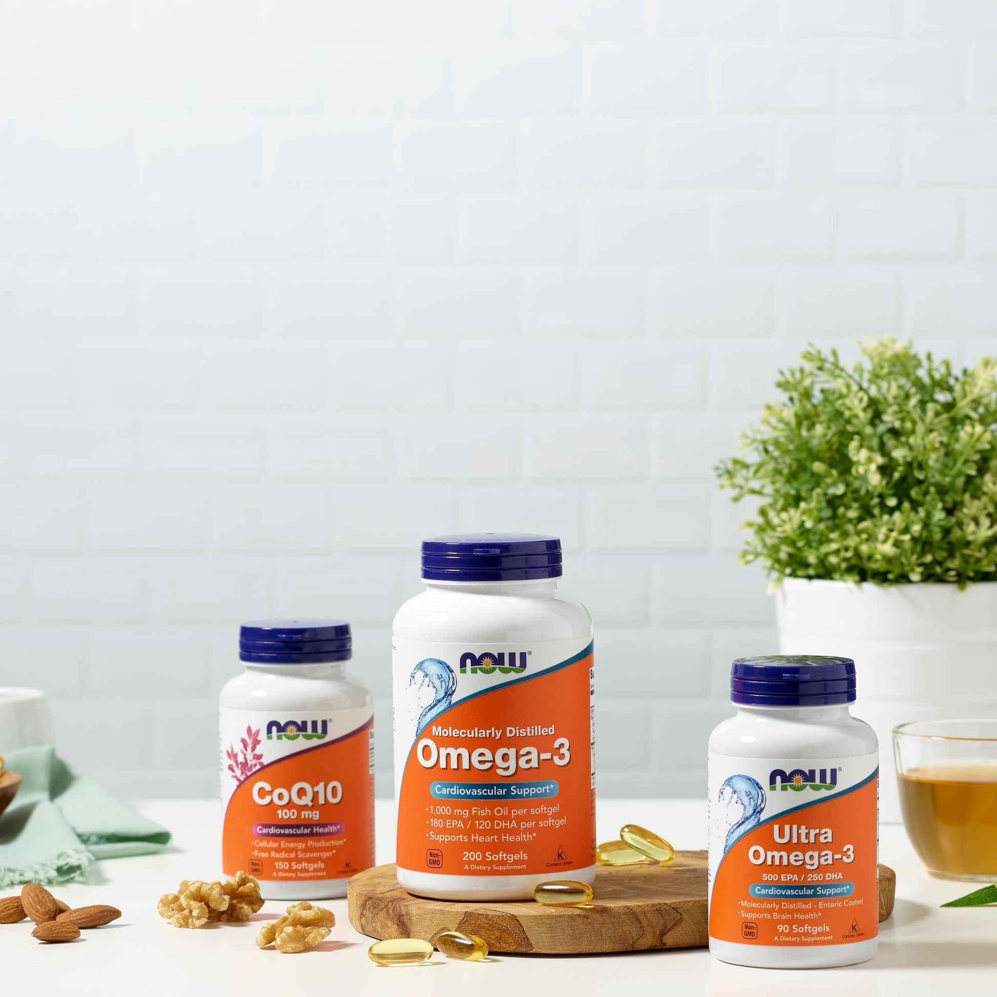 NOW Foods Supplements, Omega-3 180 EPA / 120 DHA, Molecularly Distilled, Cardiovascular Support*, 200 Softgels - Nirvana Guru