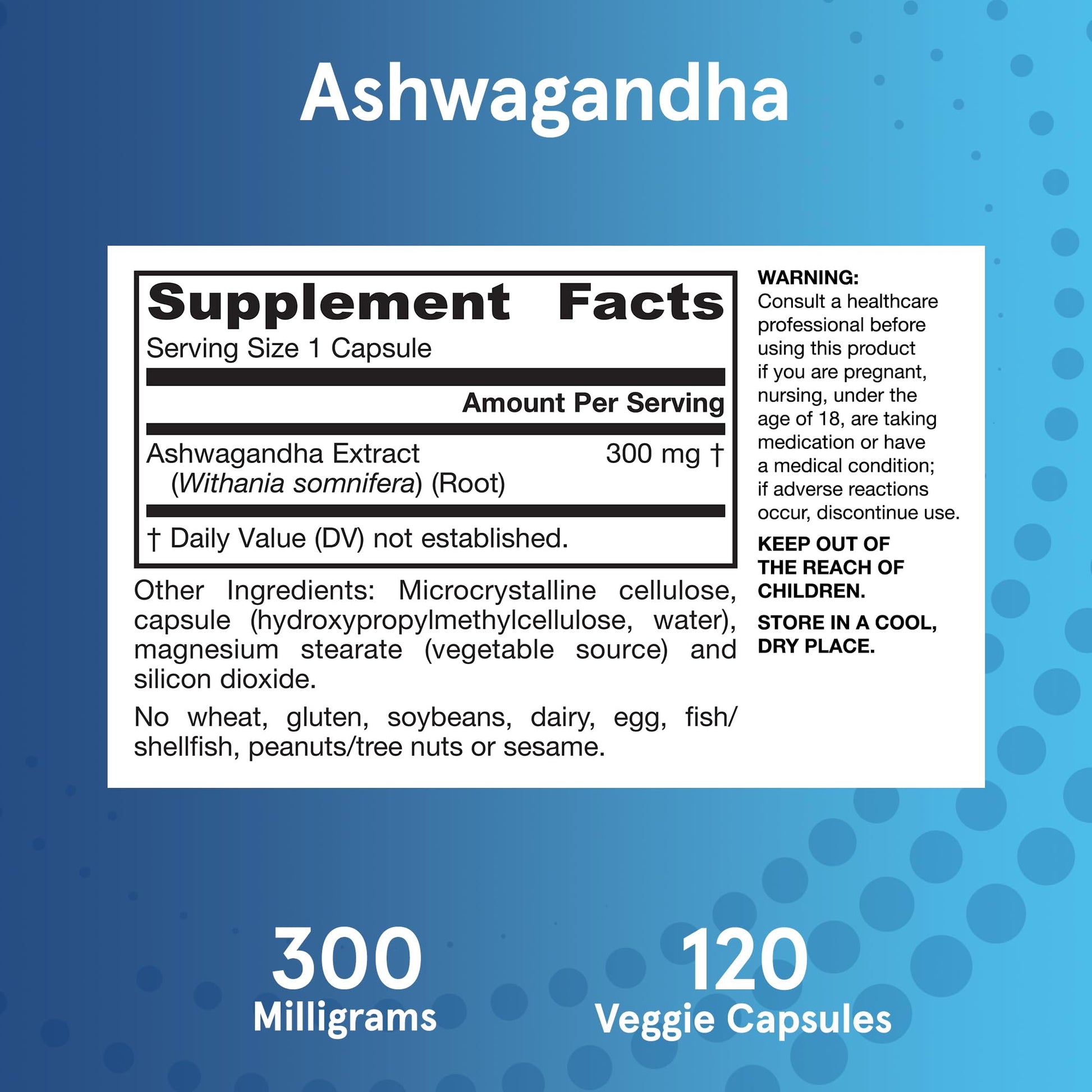 Jarrow Formulas® Ashwagandha Capsules, 300 mg Supplement Supports Normalized Resistance to Mental and Physical Stress, 120 Veggie Capsules, 60 Day Supply - Nirvana Guru