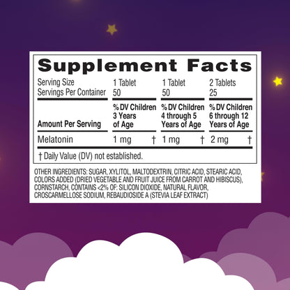 Zarbee’s Kids Melatonin Sleep Chewable Tablets, 1 mg, Drug & Alcohol-Free, Non-Habit Forming Sleep Support, Natural Grape Flavor, No Artificial Sweeteners or Dyes, Gluten Free, Ages 3+, 50 Ct Bottle Nirvana Guru