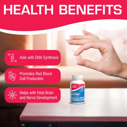 Vitamin B12 Methylcobalamin 1000 mcg - Clinical Formula Methyl B12 Sublingual 1000 mcg Tasty Lozenges for Energy Eye Nerve and Brain Support for Men and Women - 30 Count (Berry Flavor) Nirvana Guru