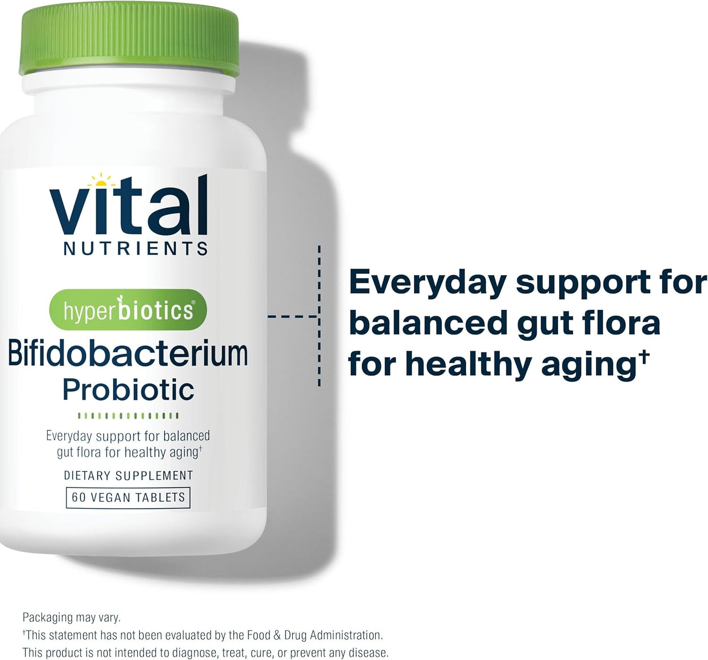 Hyperbiotics Vital Nutrients Bifidobacterium Probiotic | 7 Targeted Strains | Supports Immune and Digestive Health for Older Adults | Shelf-Stable | Vegan | 60 Tablets - Nirvana Guru