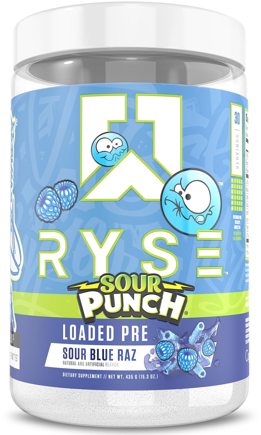 RYSE Loaded Pre Workout Powder - Ring Pop Cherry - Daily Pre-Workout for Men & Women with 325mg Caffeine, Beta Alanine, and Citrulline for Pump, Focus, and Energy - 30 Servings Nirvana Guru